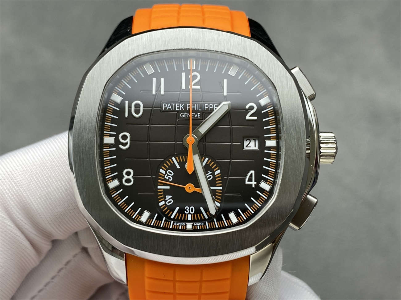 3KF Aquanaut 5968 Chronograph Carbon-Pattern Dial Super Clone Watch