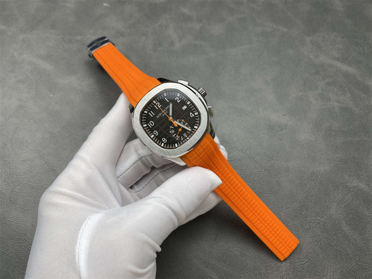 3KF Aquanaut 5968 Chronograph Carbon-Pattern Dial Super Clone Watch