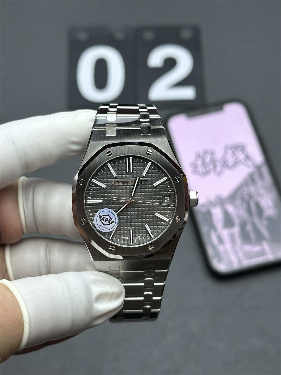 Audemars Piguet 15510 Grey – Royal Oak 41mm Stainless Steel Watch by APS Factory