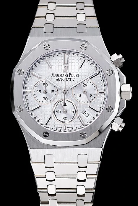 Audemars Piguet Royal Oak Chronograph White Dial Stainless Steel Bracelet new124871