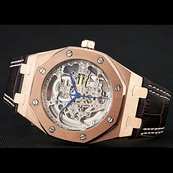 Audemars Piguet Royal Oak Skeleton Gold Case Rose Gold Stainless Steel new58001