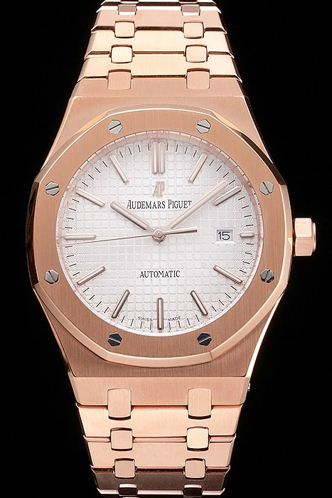 Audemars Piguet Royal Oak White Dial Rose Gold Case And Bracelet new121564