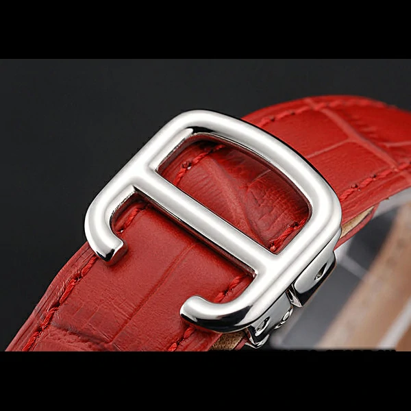 Ballon Blue de Cartier Diamond Steel Case Diamond Dial Red Leather Bracelet new60534