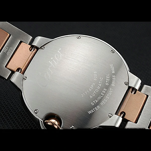 Ballon Blue De Cartier Steel Case White Dial Roman Numerals Two Tone Bracelet new60530