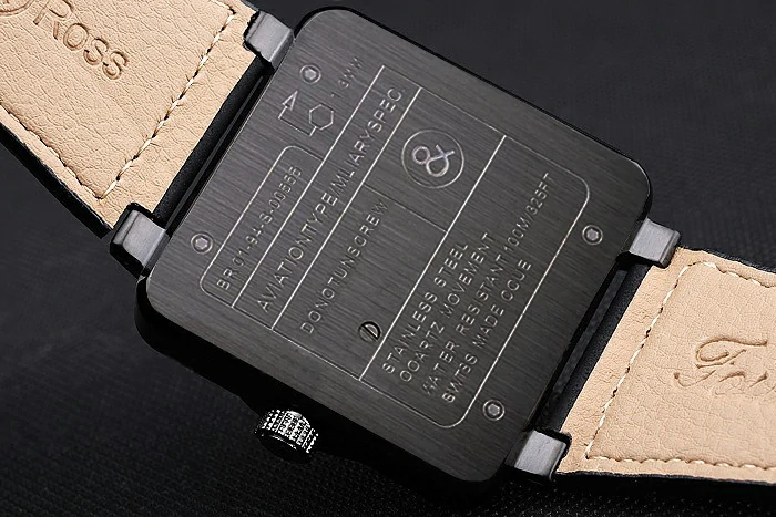 Bell and Ross BR 01 92 Black Dial Black Case Black Leather Strap new121205