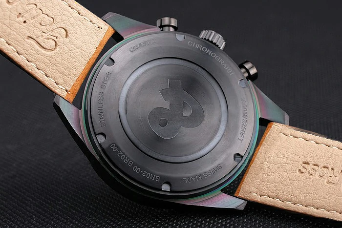 Bell and Ross BR126 Flyback Black Dial Black Case Brown Suede Leather Strap new121200
