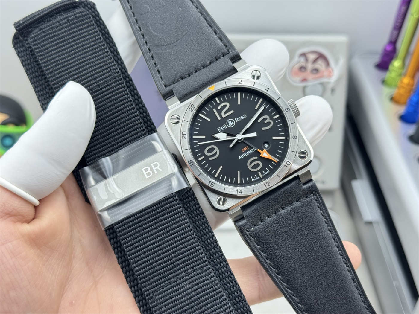 Bell and Ross Replica BR 03-93 GMT (42mm) – Fixed Steel Bezel