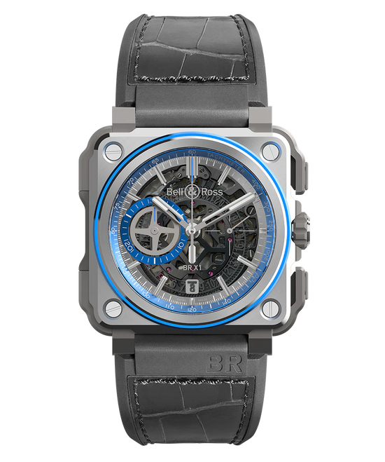 Bell  & Ross BR-X1 Hyperstellar, Brushed Titanium with Anodised Blue Aluminum, 45mm, BRX1-AL-TI-BLU