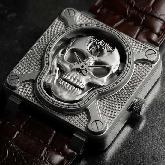 Bell  & Ross BR01 Laughing Skull Full Diamond, Stainless Steel, 46mm, BR01-SKULL-SK-FLD