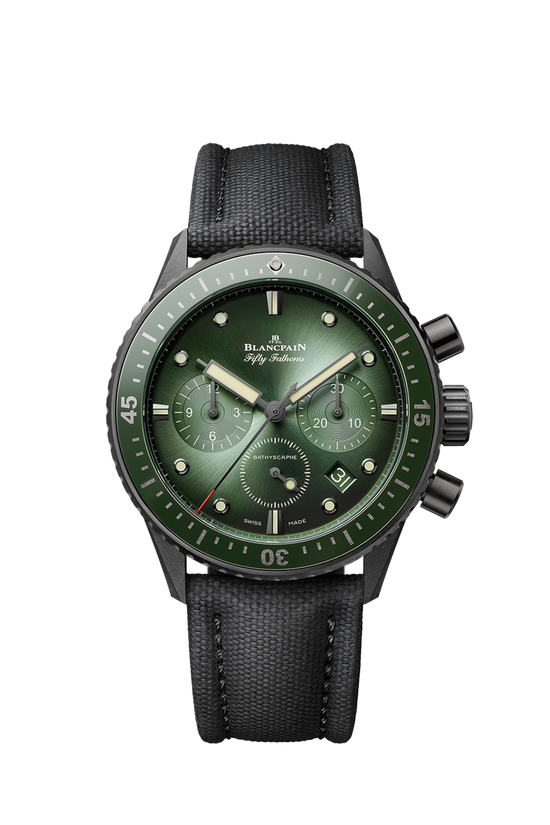 Blancpain Replica Watch Fifty Fathoms Bathyscaphe Chronographe Flyback, Black ceramic, 43.6mm, 5200-0153-B52A