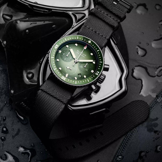 Blancpain Replica Watch Fifty Fathoms Bathyscaphe Chronographe Flyback, Black ceramic, 43.6mm, 5200-0153-NABA