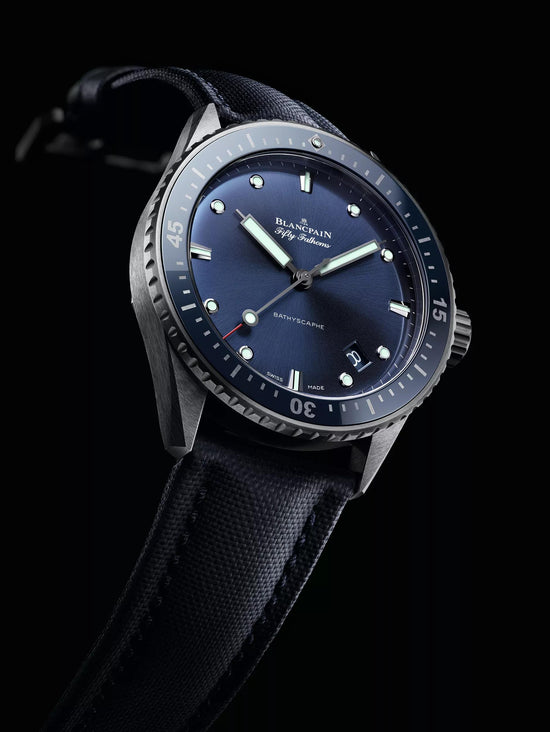Blancpain Replica Watch Fifty Fathoms Bathyscaphe, Grey Ceramic, 43.6mm, 5000-0240-O52A