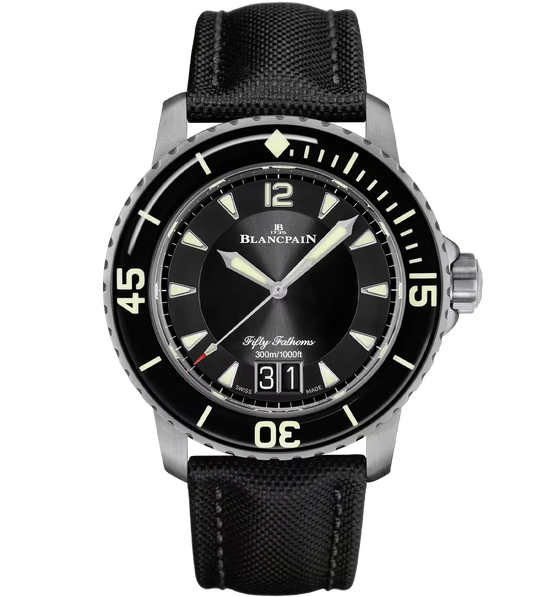 Blancpain Replica Watch Fifty Fathoms Grande Date, Titanium, 45mm, 5050-12B30-B52A