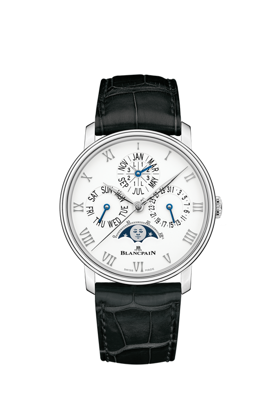 Blancpain Replica Watch Villeret Quantième Perpétuel Phases de Lune, Stainless Steel, 40.3mm, 6656-1127-55B