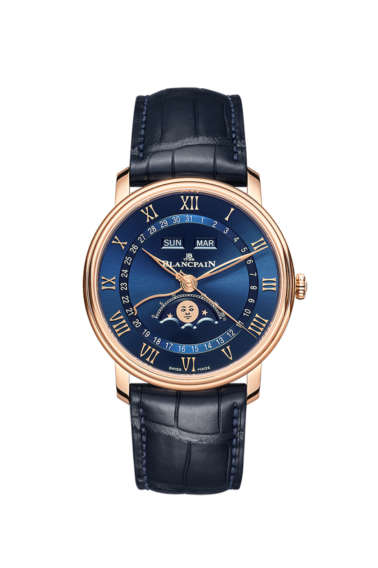 Blancpain Replica Watch Villeret Ultra Slim Moonphase and Complete Calender, 18k Red Gold, 40 mm, 6654-3640-55B