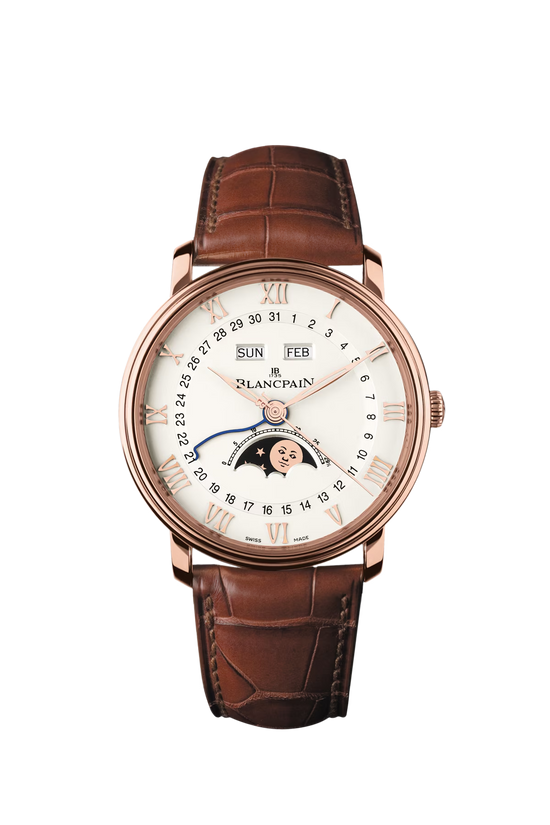 Blancpain Replica Watch Villeret Ultra Slim Moonphase and Complete Calender, 18k Red Gold, 40 mm, 6654-3642-55B