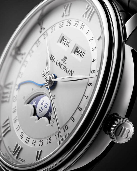 Blancpain Replica Watch Villeret Ultra Slim Moonphase and Complete Calender, Stainless Steel, 40 mm, 6654A-1127-55B