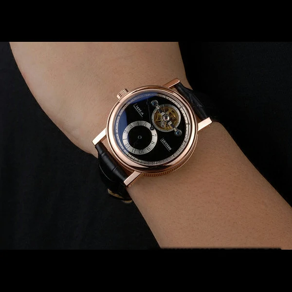 Breguet Classique Complications Rose Gold Case Black Leather Strap new59063