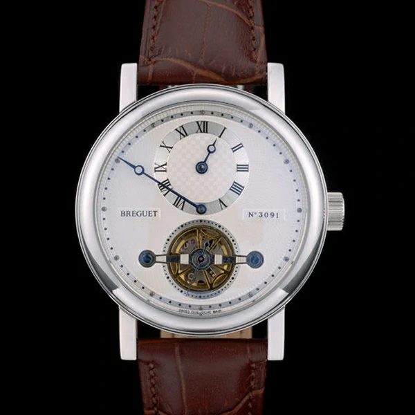 Breguet Classique Complications Stainless Steel Case Brown Leather Strap new59067
