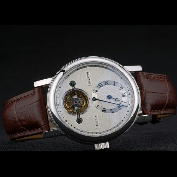 Breguet Classique Complications Stainless Steel Case Brown Leather Strap new59067