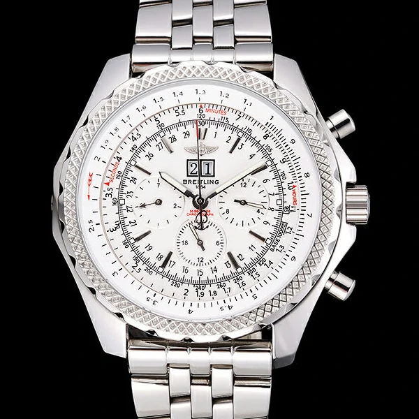 Breitling Bentley 6.75 Speed White Dial Stainless Steel Case And Bracelet new60113