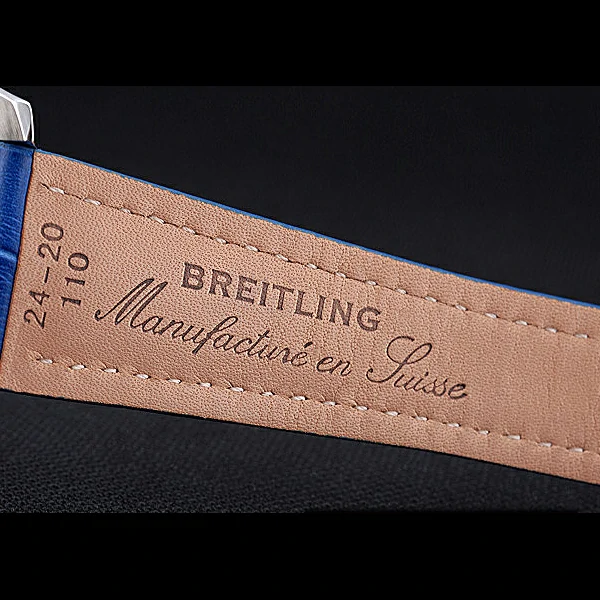 Breitling Bentley GT Racing Blue Dial Stainless Steel Case Blue Leather Bracelet new60127