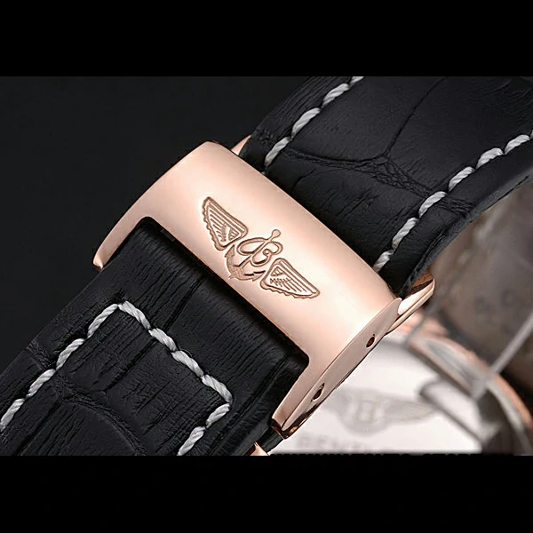 Breitling Bentley Motors Speed Gold Case Black Dial Black Leather Bracelet new60128