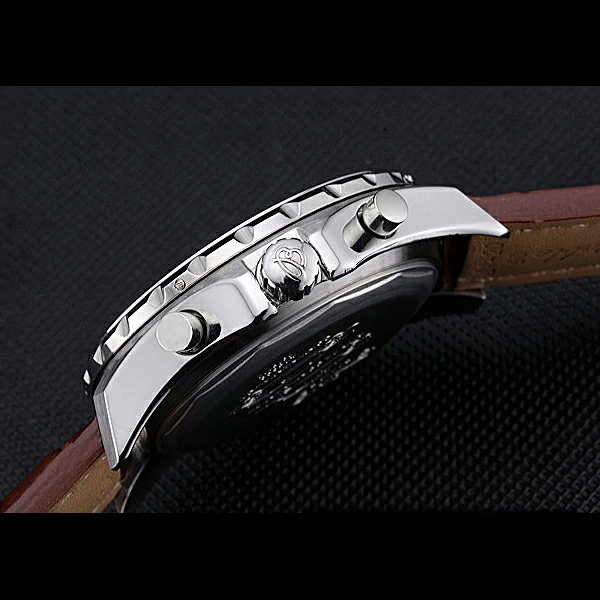 Breitling Bentley Motors T Stainless Steel Case White Dial Brown Leather Bracelet new60130