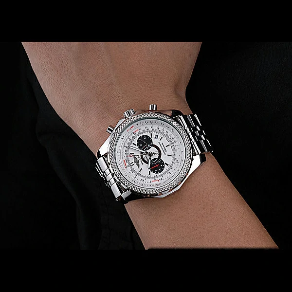 Breitling Bentley Supersports White Dial Stainless Steel Case And Bracelet new60117
