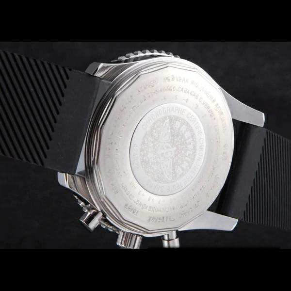 Breitling Certifie Black Rubber Strap Beige Dial Chronograph new59088
