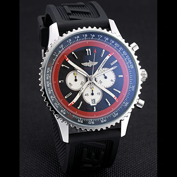 Breitling Certifie Black Rubber Strap Black Dial Chronograph new59089