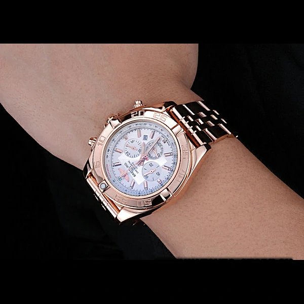 Breitling Chronomat 44 White Dial Rose Gold Bracelet new60407