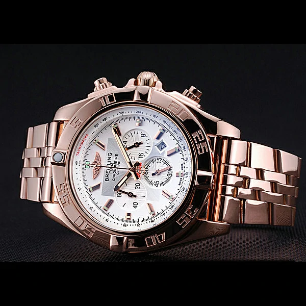 Breitling Chronomat 44 White Dial Rose Gold Bracelet new60407
