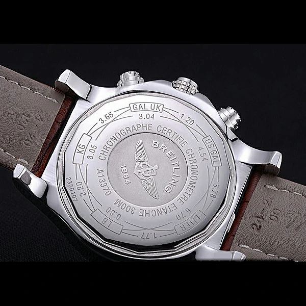 Breitling Chronomat Evolution White Dial Brown Leather Bracelet new60406