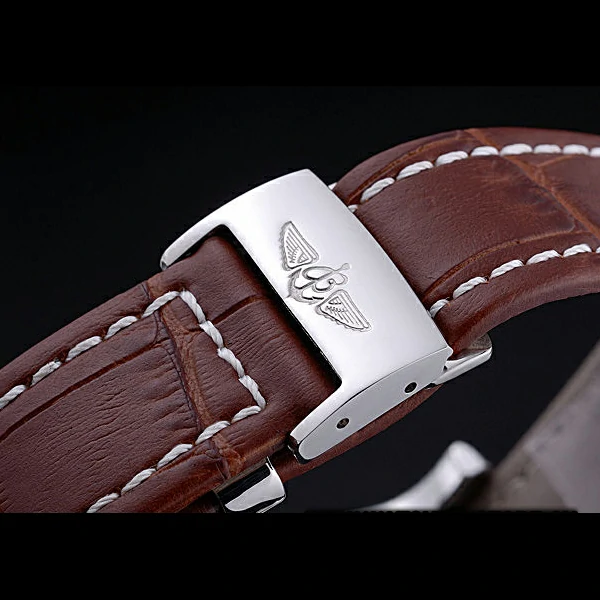 Breitling Chronomat Evolution White Dial Brown Leather Bracelet new60406