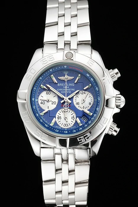 Breitling Chronomat Quartz Blue Dial Stainless Steel Case And Bracelet new122881