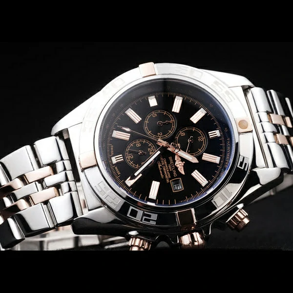 Breitling Chronomat Two Tone Stainless Steel Black Dial new58072