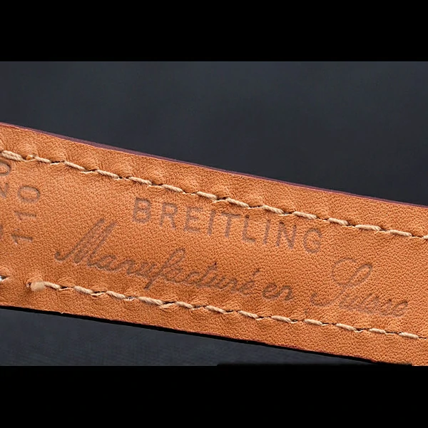 Breitling Chronomat Yellow Gold Highlight Brown Leather Strap White And Grey Dial new58060