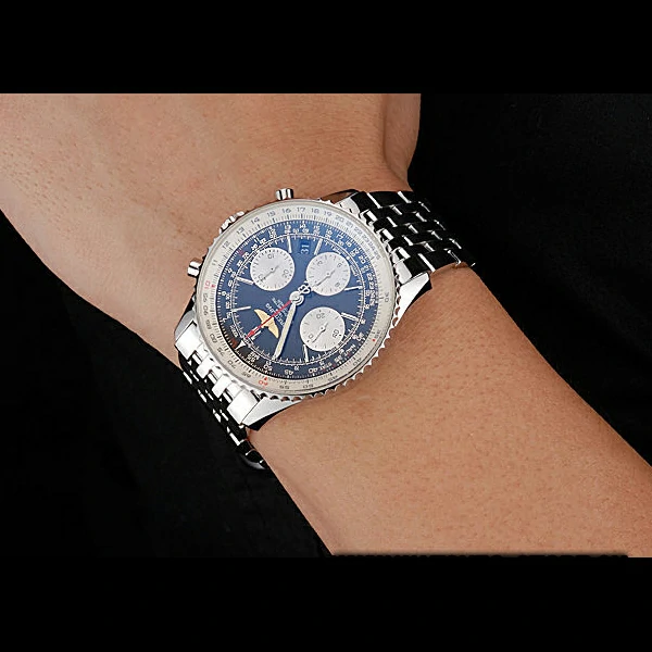 Breitling Navitimer Black Dial Stainless Steel Bracelet new60336