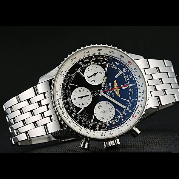 Breitling Navitimer Black Dial Stainless Steel Bracelet new60336