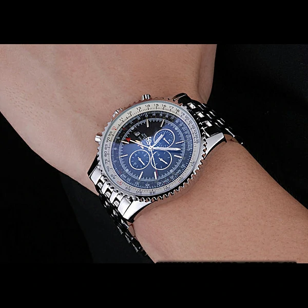 Breitling Navitimer World Black Dial Stainless Steel Bracelet new60401