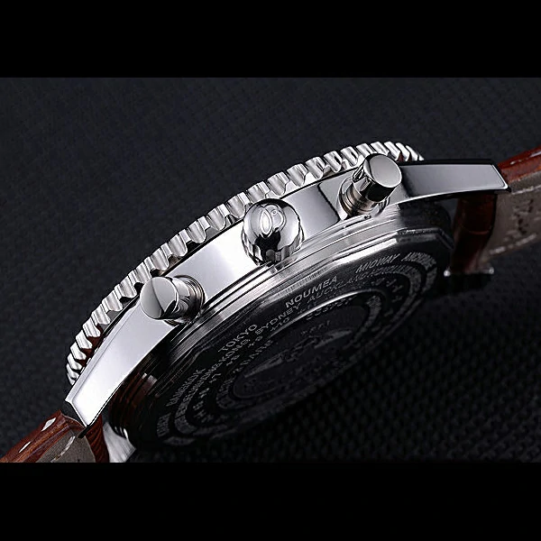 Breitling Navitimer World White Dial Brown Leather Bracelet new60403
