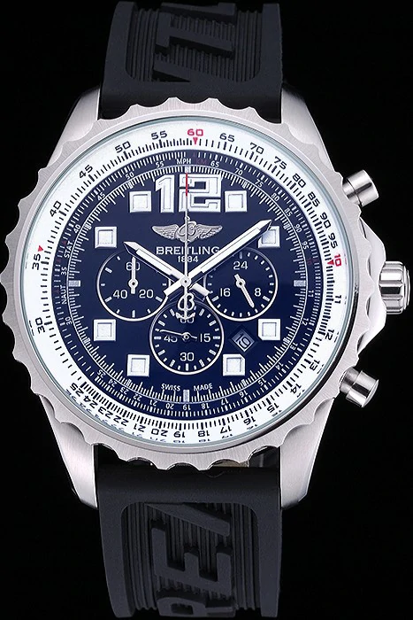 Breitling Professional Chronospace Black Dial Rubber Bracelet new119298