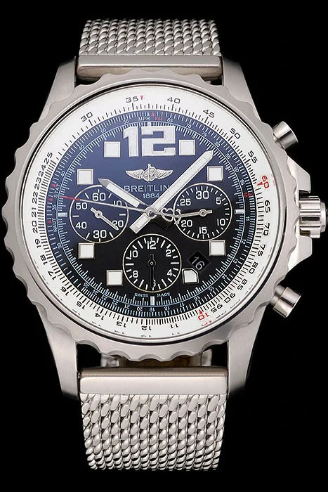 Breitling Professional Chronospace Black Dial Stainless Steel Case And Bracelet new120846