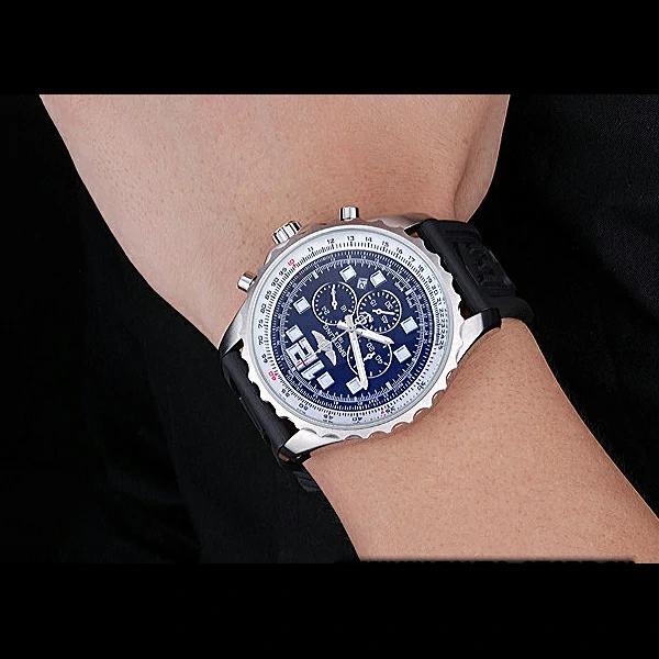 Breitling Professional Chronospace Blue Dial Rubber Bracelet new60393