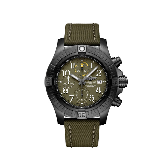 Breitling Replica Watch Avenger Automatic Chronograph 45 Night Mission DLC-Coated Titanium V13317101L1X2