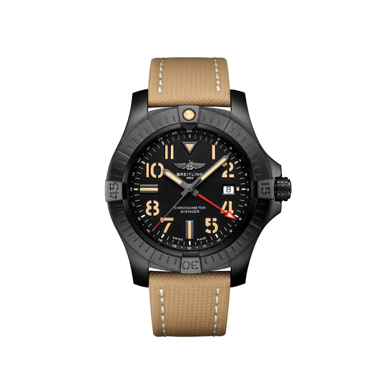 Breitling Replica Watch Avenger Automatic GMT 45 Night Mission DLC-Coated Titanium V32395101B1X1