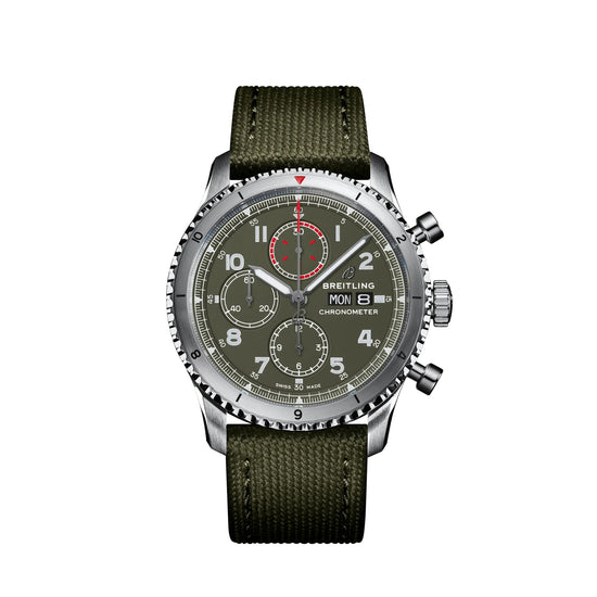 Breitling Replica Watch Aviator 8 Chronograph 43 Curtiss Warhawk Stainless Steel A133161A1L1X1