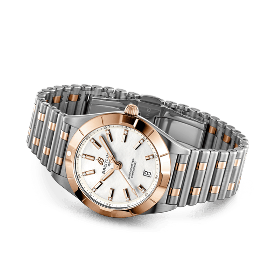 Breitling Replica Watch Chronomat 32, Stainless Steel, 18k Red Gold and 11 Diamonds, U77310101A2U1