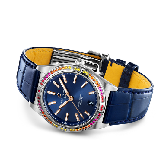 Breitling Replica Watch Chronomat Automatic 36 South Sea, Stainless Steel, Diamonds and Gem, A10380611C1P1